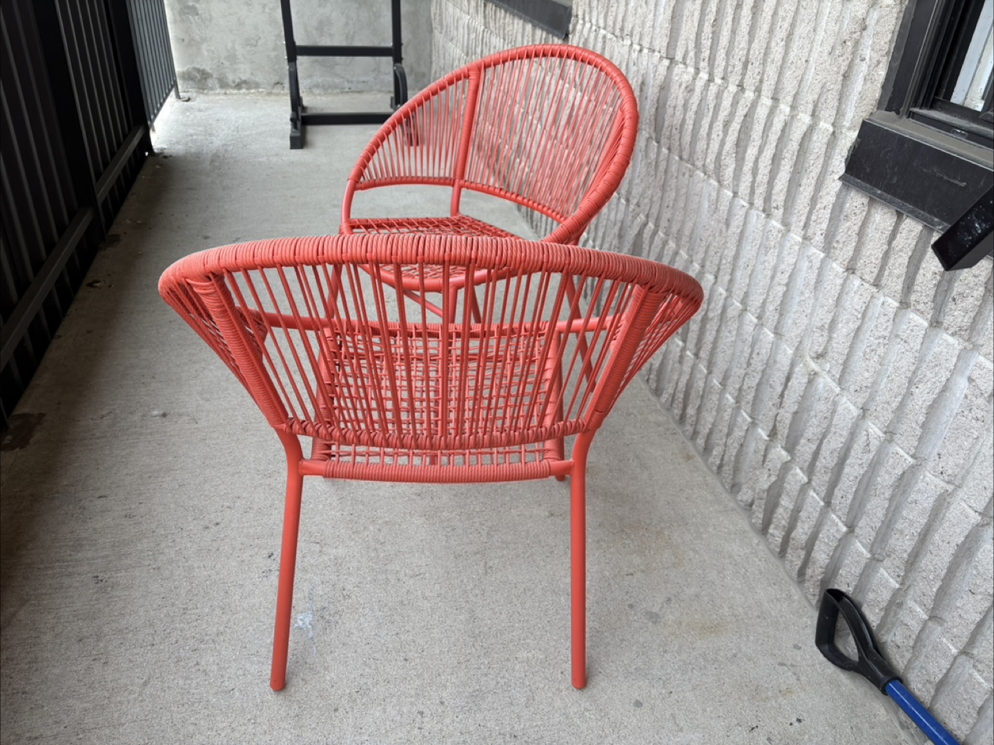 Pair of Red Outdoor Chairs - photo 2