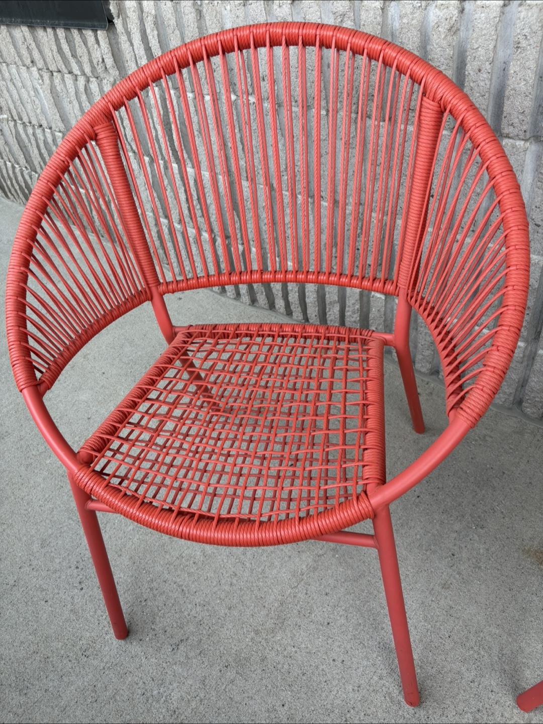 Pair of Red Outdoor Chairs