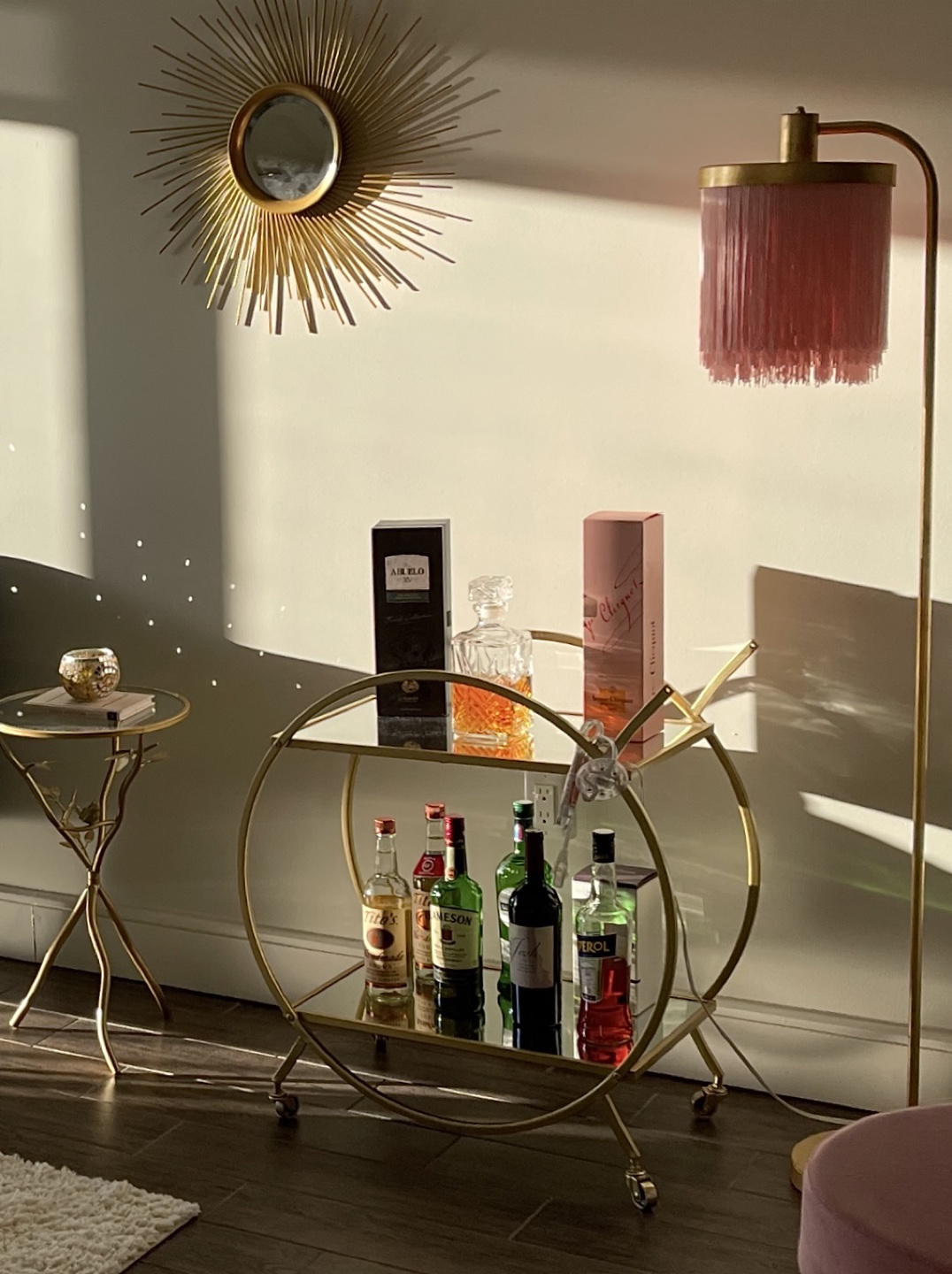 Gold Rolling Bar Cart - photo 2