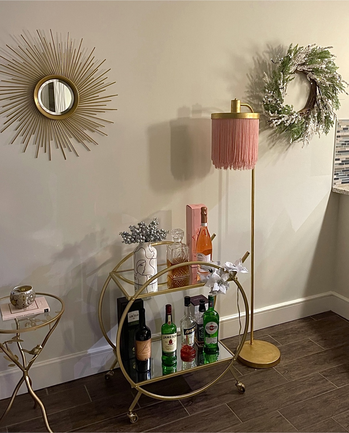 Gold Rolling Bar Cart - photo 3