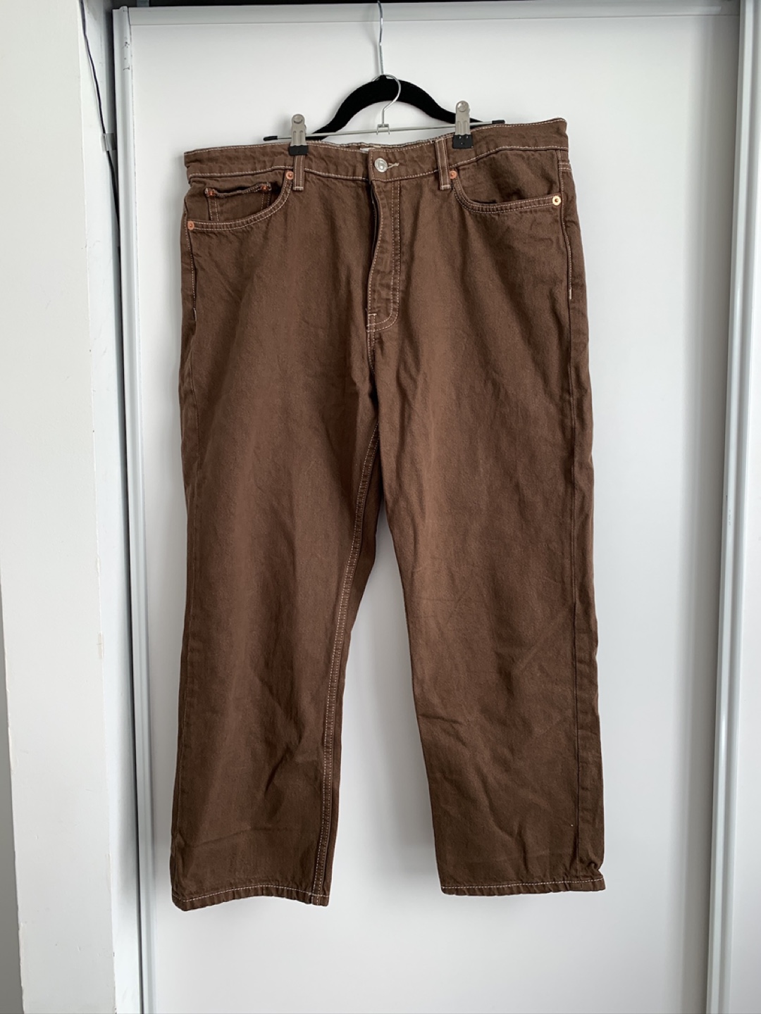 MNG Mango Denim Brown Pants size 12