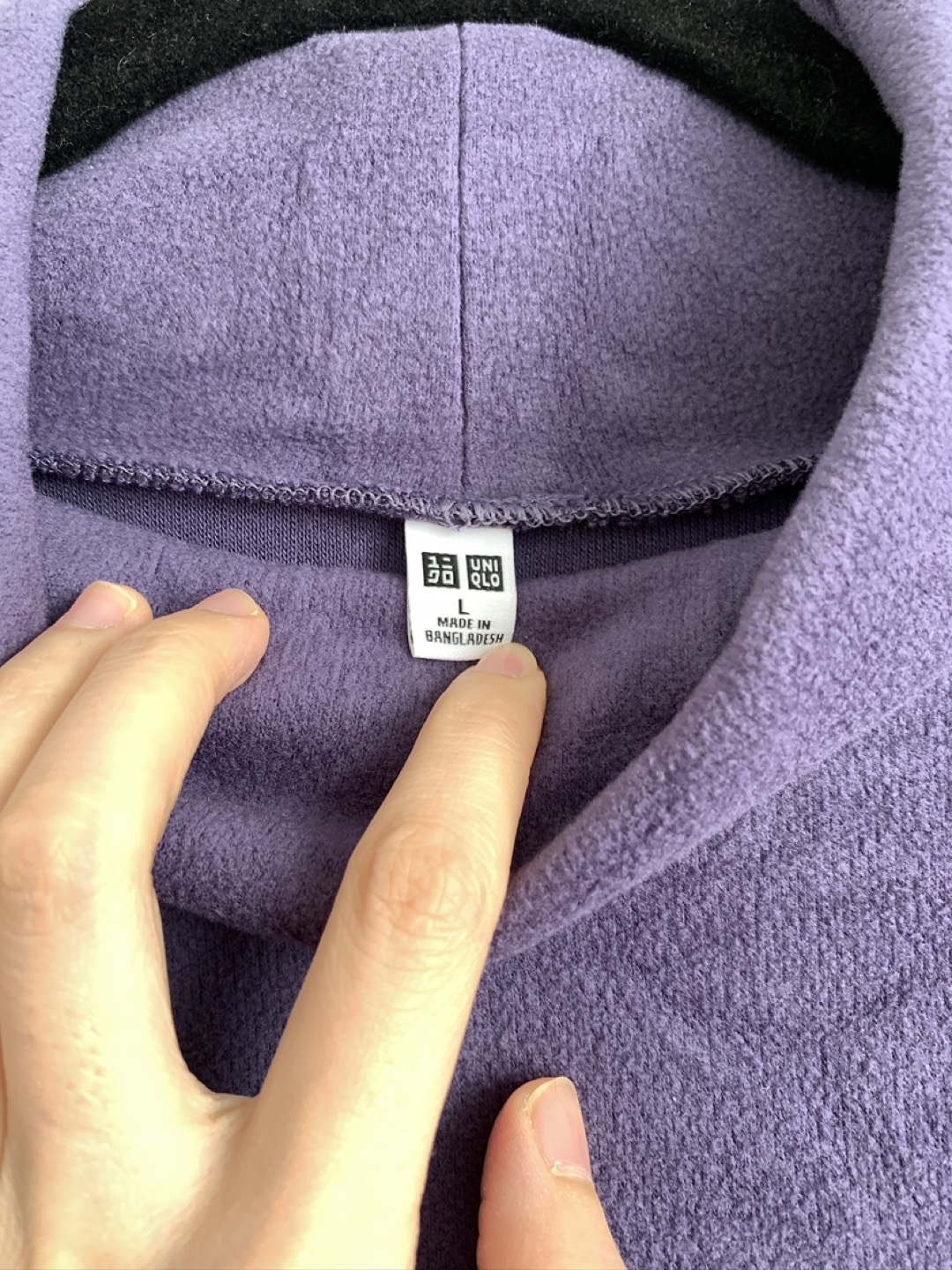 Uniqlo Purple Turtleneck Fleece Sweater size L - photo 2
