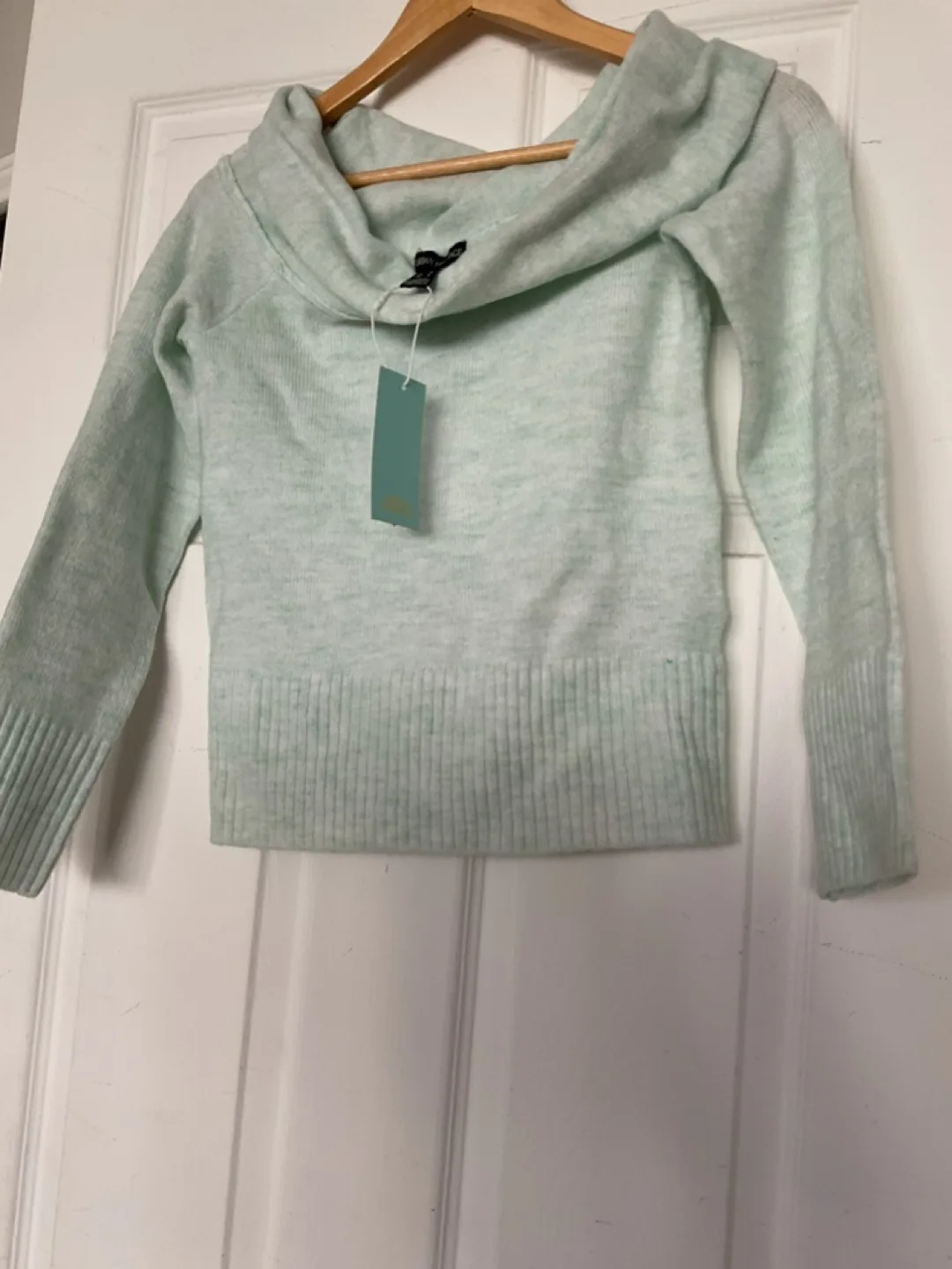 Mint Green Cowl Neck Sweater thumbnail