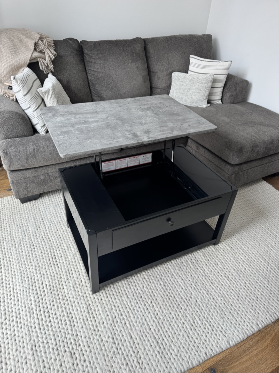 Lift Top Coffee Table with Storage - photo 3