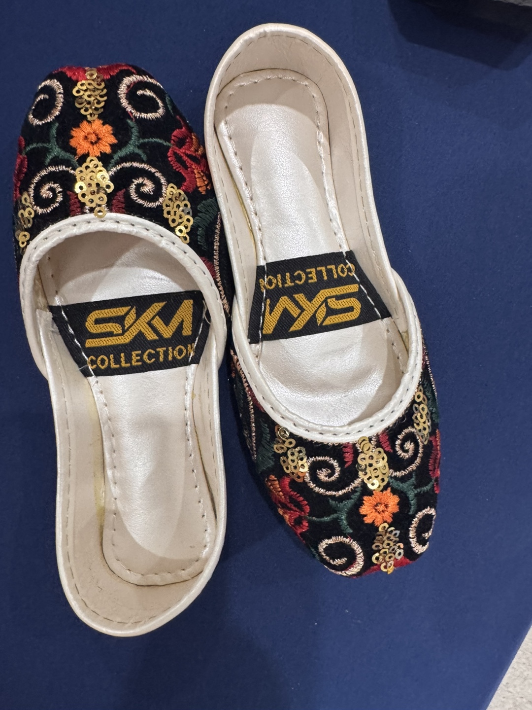 SKM Collection Embroidered Slip-on Shoes khusa