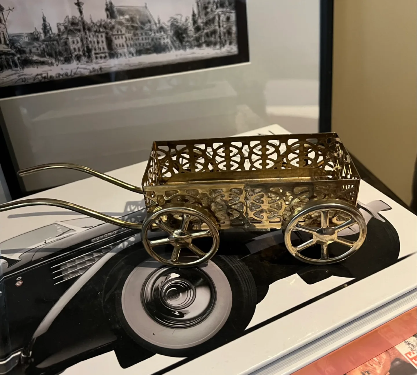 Brass Miniature Cart/Decor thumbnail