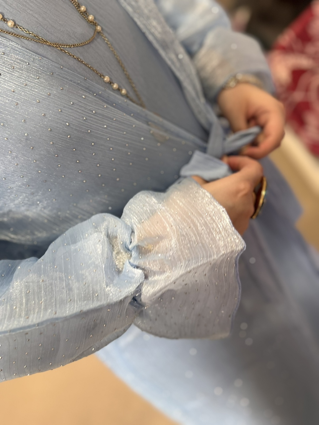 Elegant Blue Dress abaya - photo 3