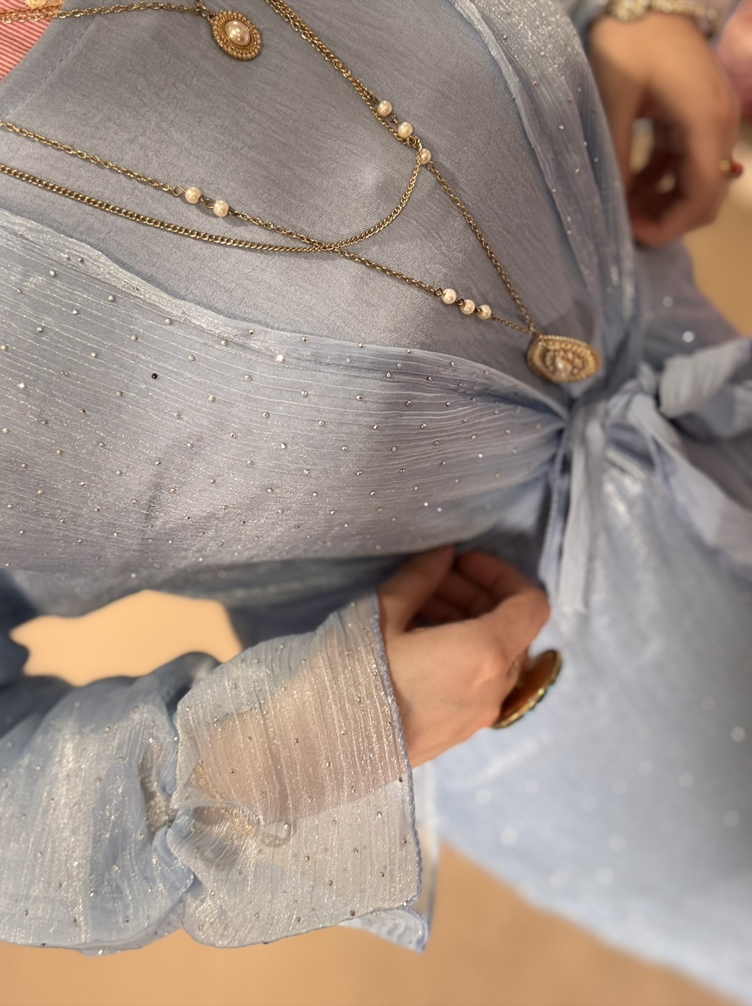 Elegant Blue Dress abaya - photo 2