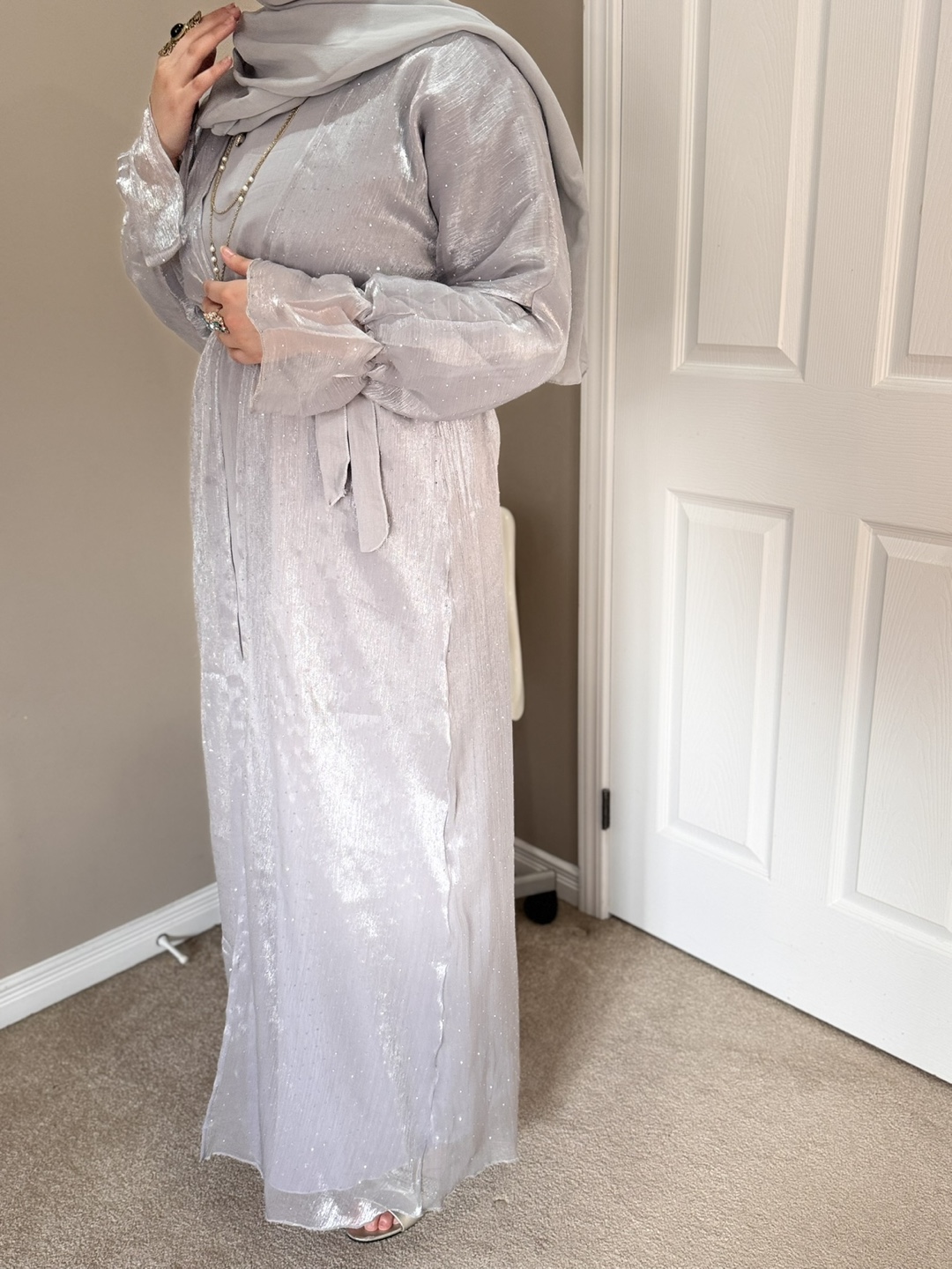 Flowy Silver Dress