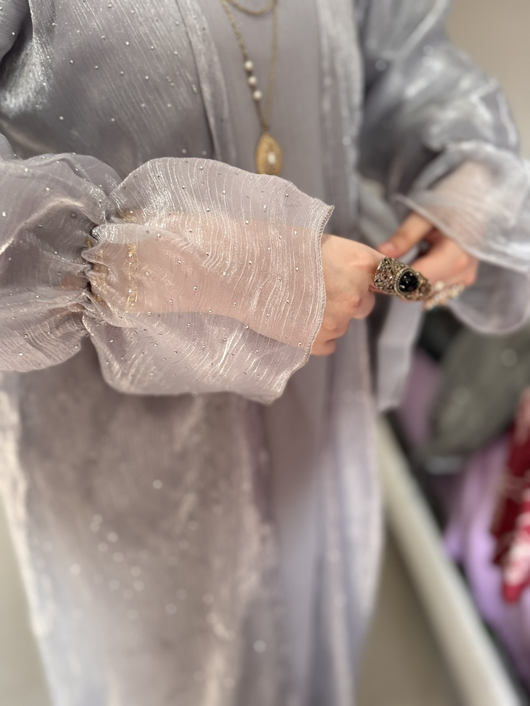 Flowy Silver Dress - photo 3