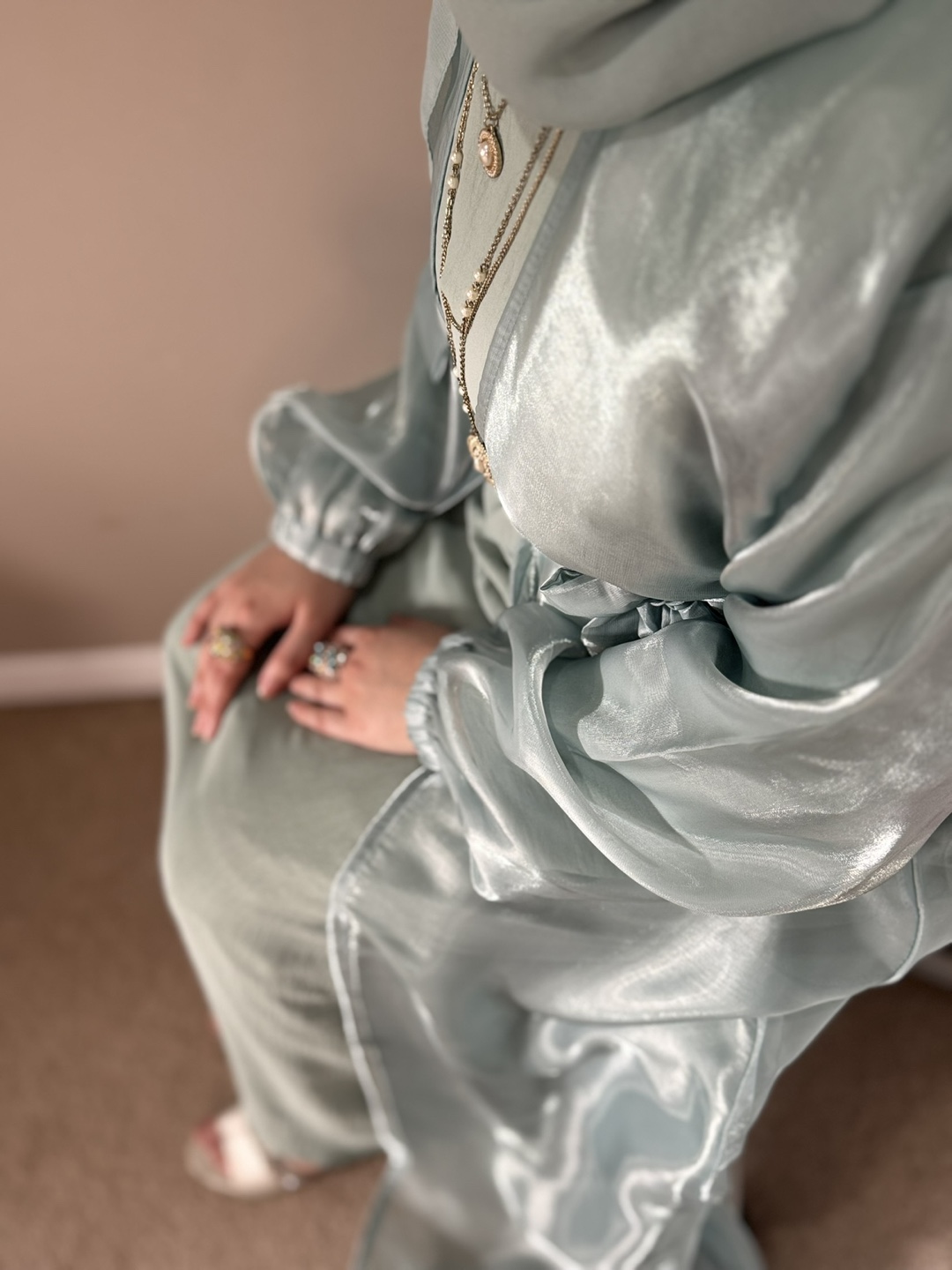 Beautiful Flowy Light Green Dress