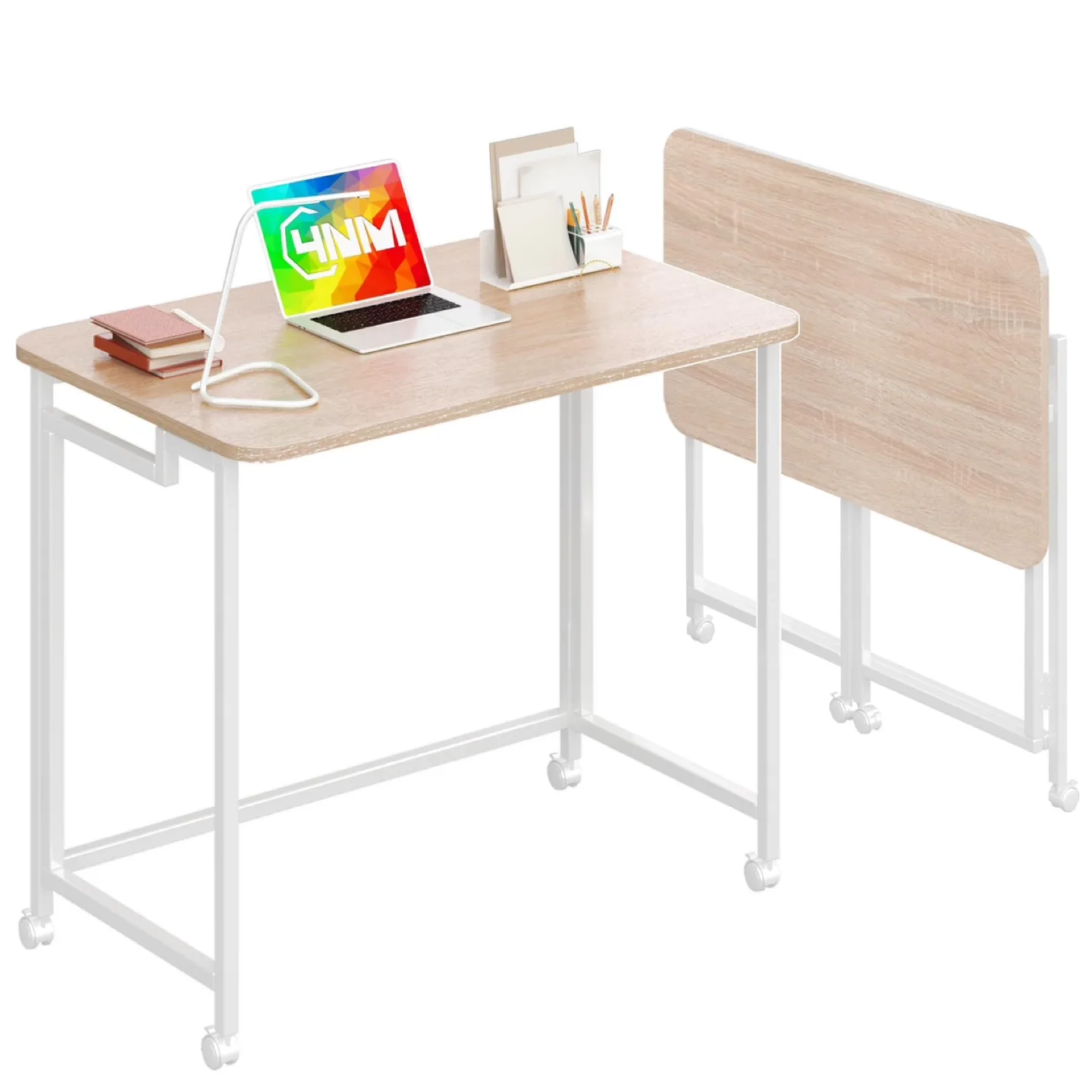 Mobile Small Rolling Computer Desk, Folding thumbnail