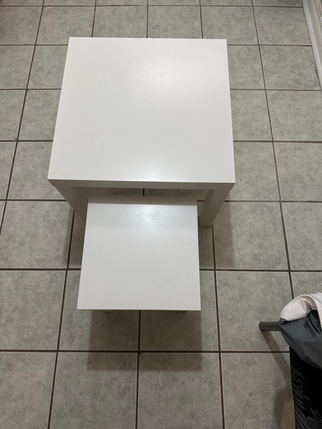 Ikea White Square Nesting Tables - photo 2