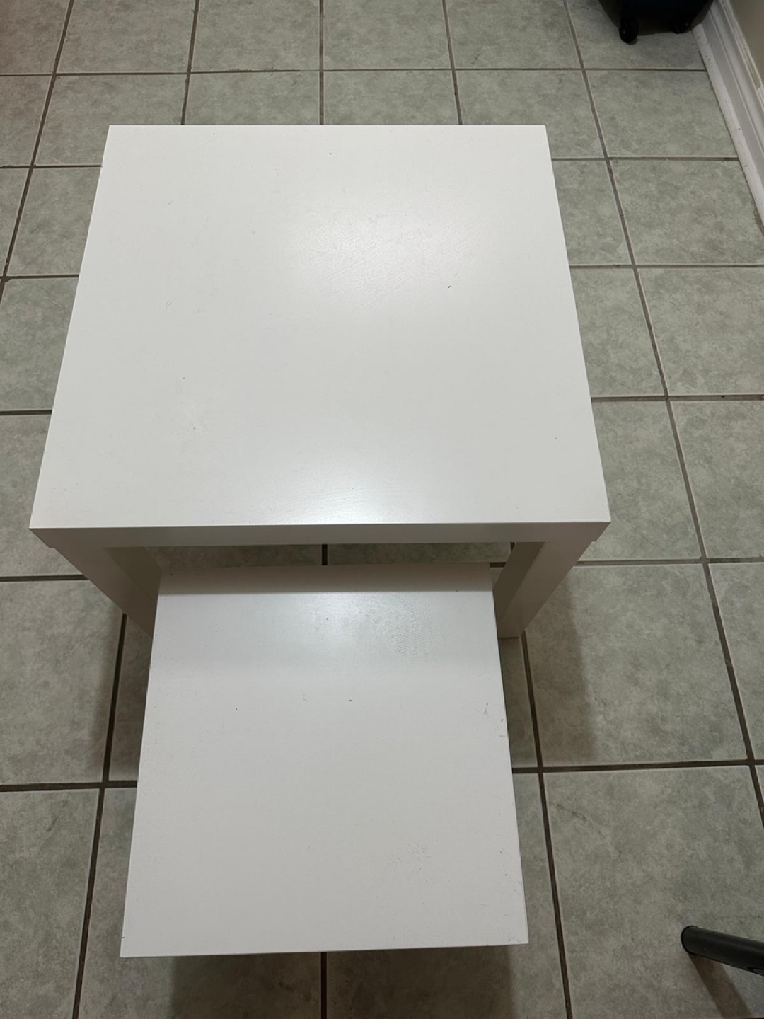 Ikea White Square Nesting Tables - photo 4