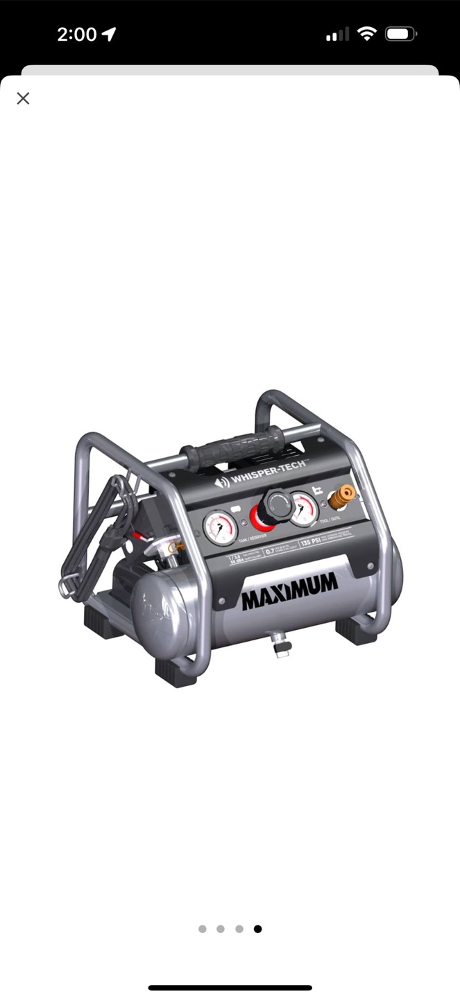MAXIMUM 1-Gallon Quiet Air Compressor