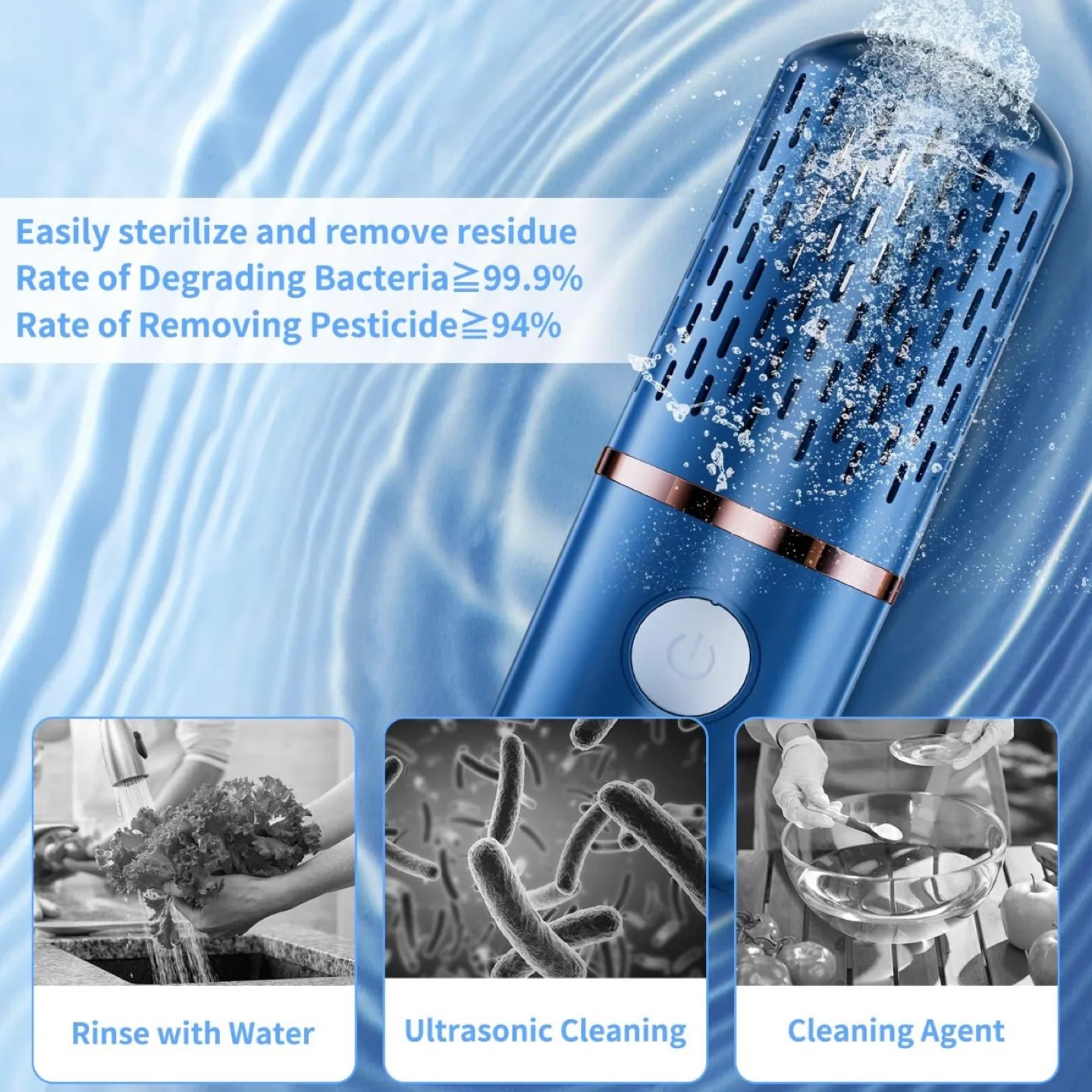 Fruit & Vegetable Cleaner,Portable Wireless Food Purifier image indicator(3)