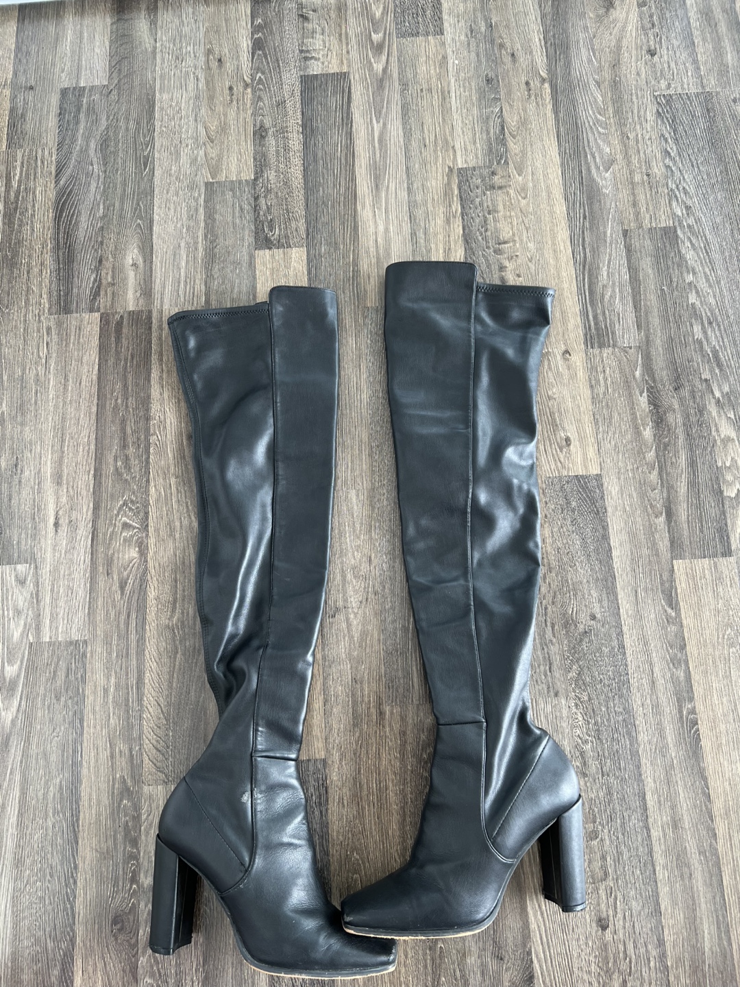 Aldo Black Thigh High Boots