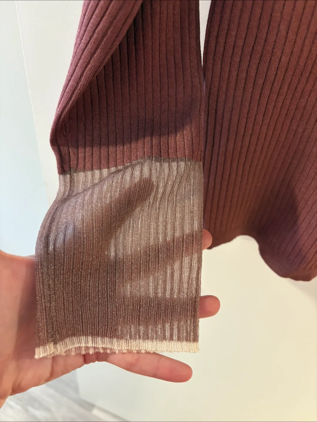 Dusty Rose Ribbed Knit Sweater image indicator(4)