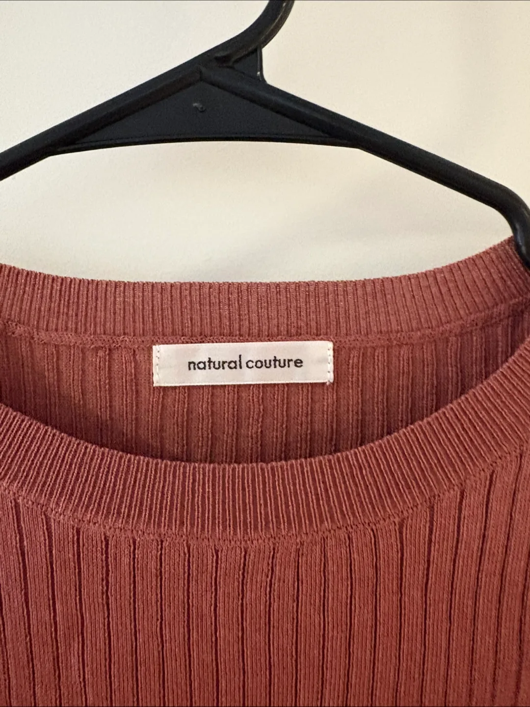 Dusty Rose Ribbed Knit Sweater image indicator(2)