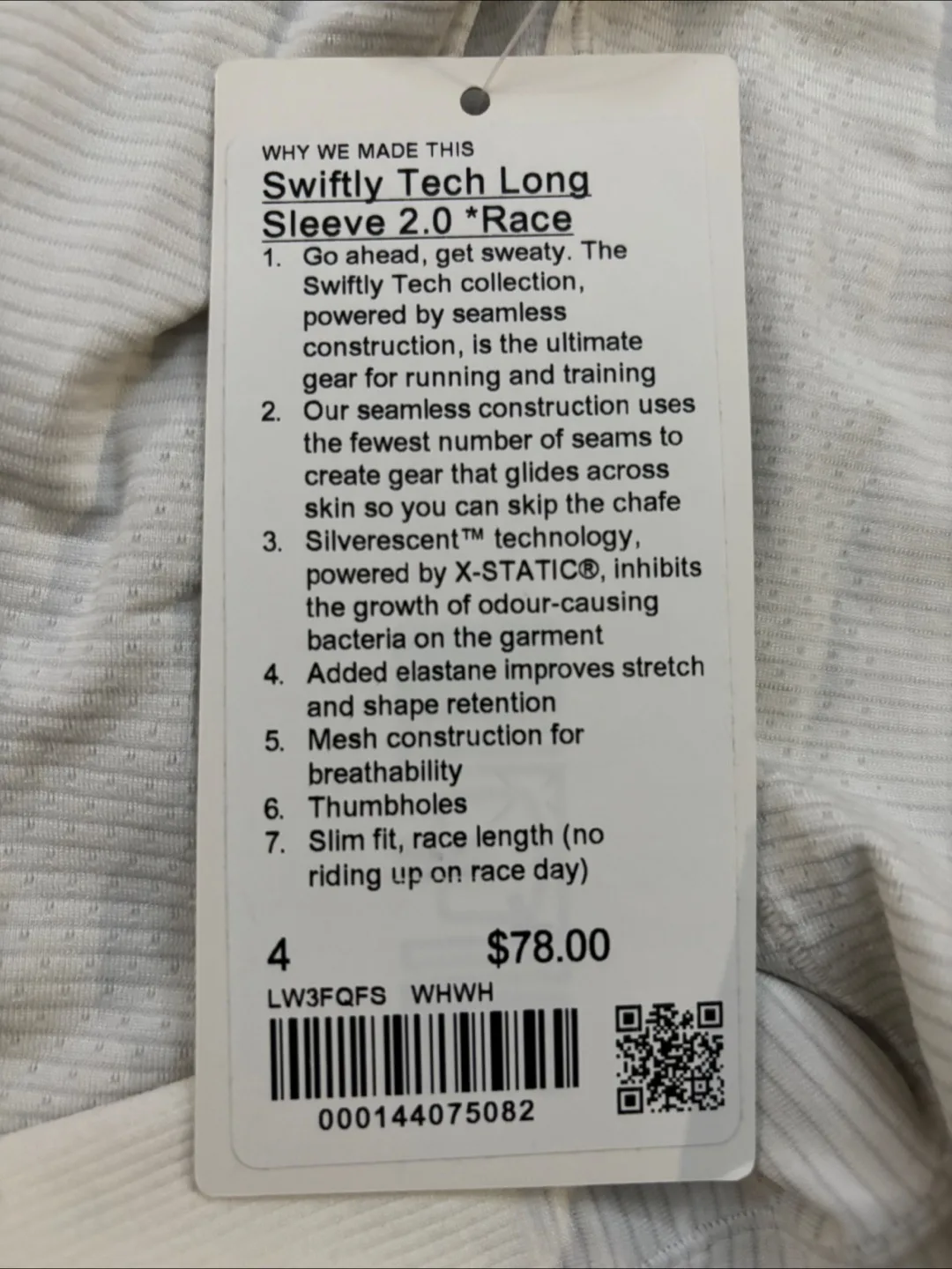 NEW - Lululemon Swiftly Tech Long Sleeve 2.0 *Race image indicator(2)