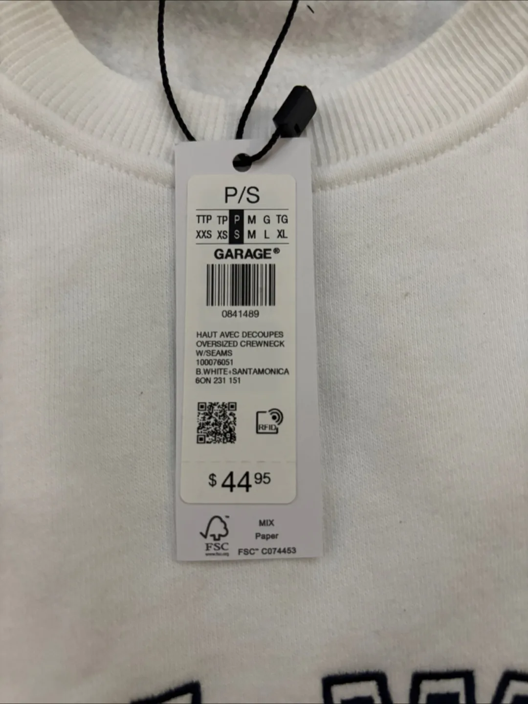 BNWT - Garage Oversized Crewneck Sweatshirt image indicator(2)