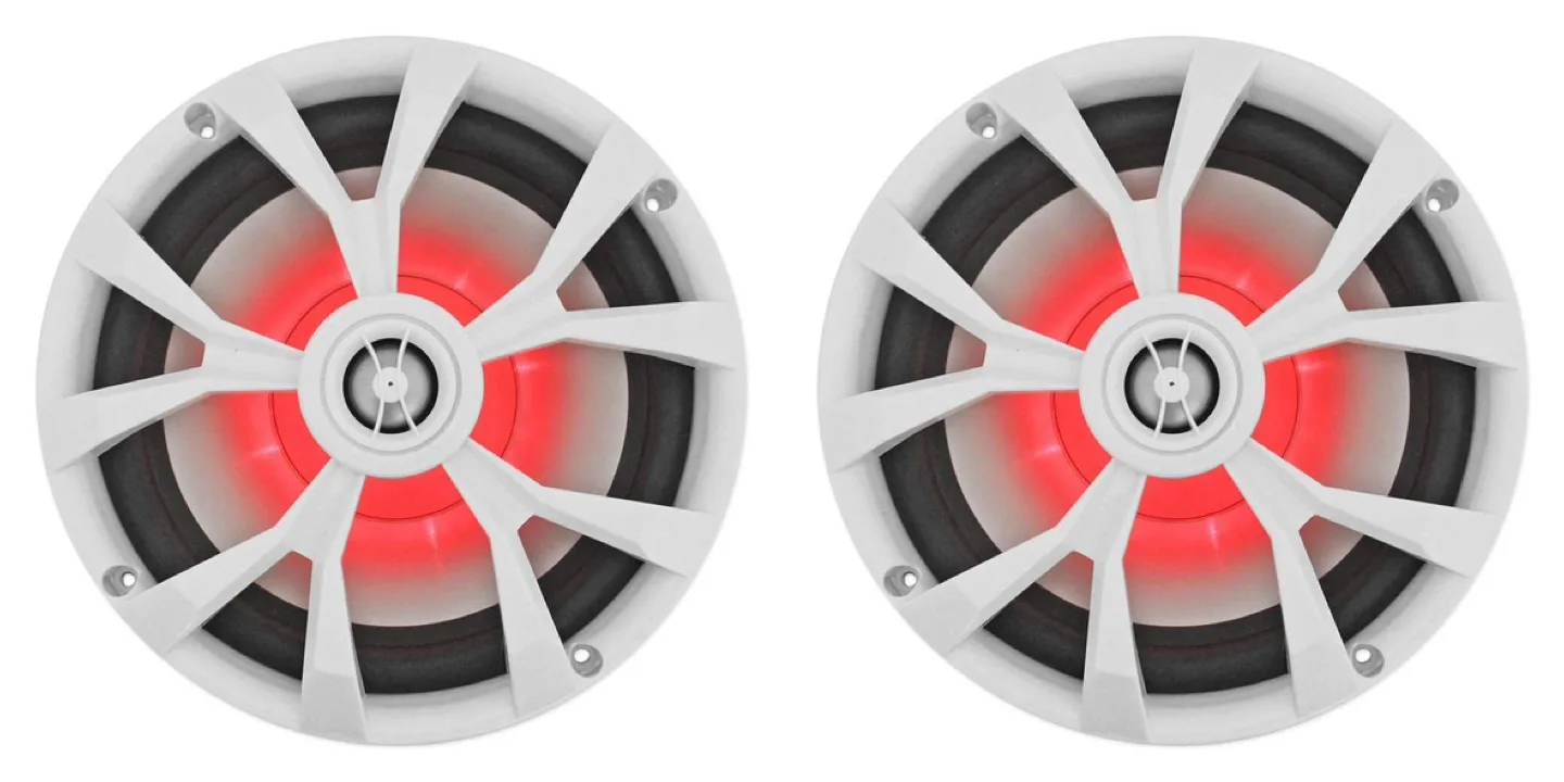 Pair Rockville White 2-Way Marine Boat Speakers thumbnail
