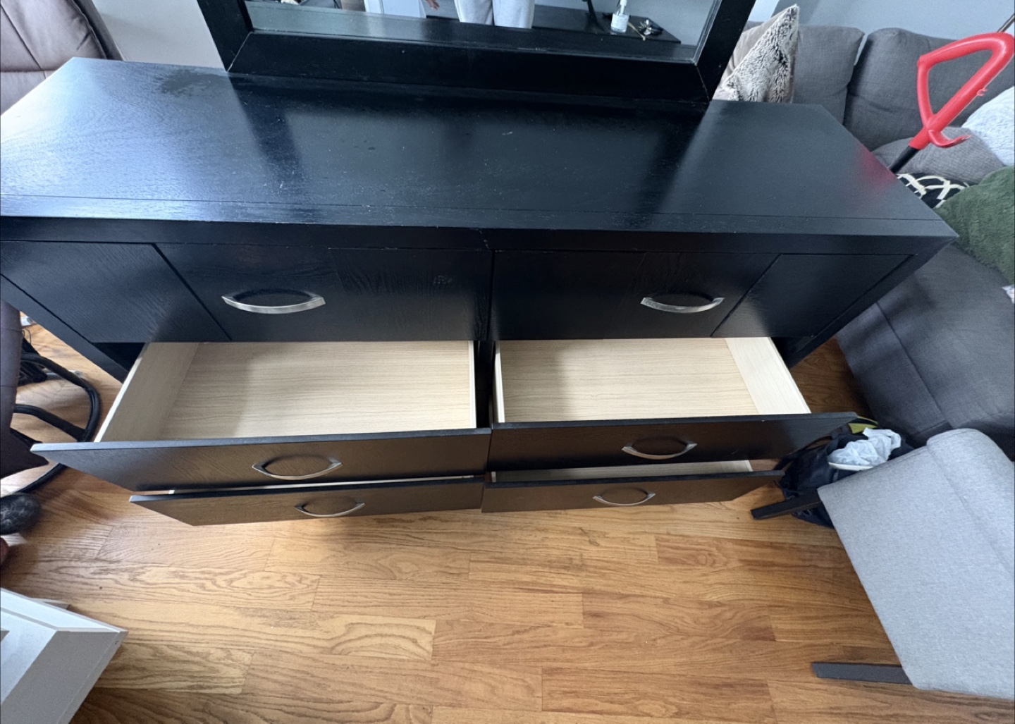 Black Dresser with Mirror - photo 4
