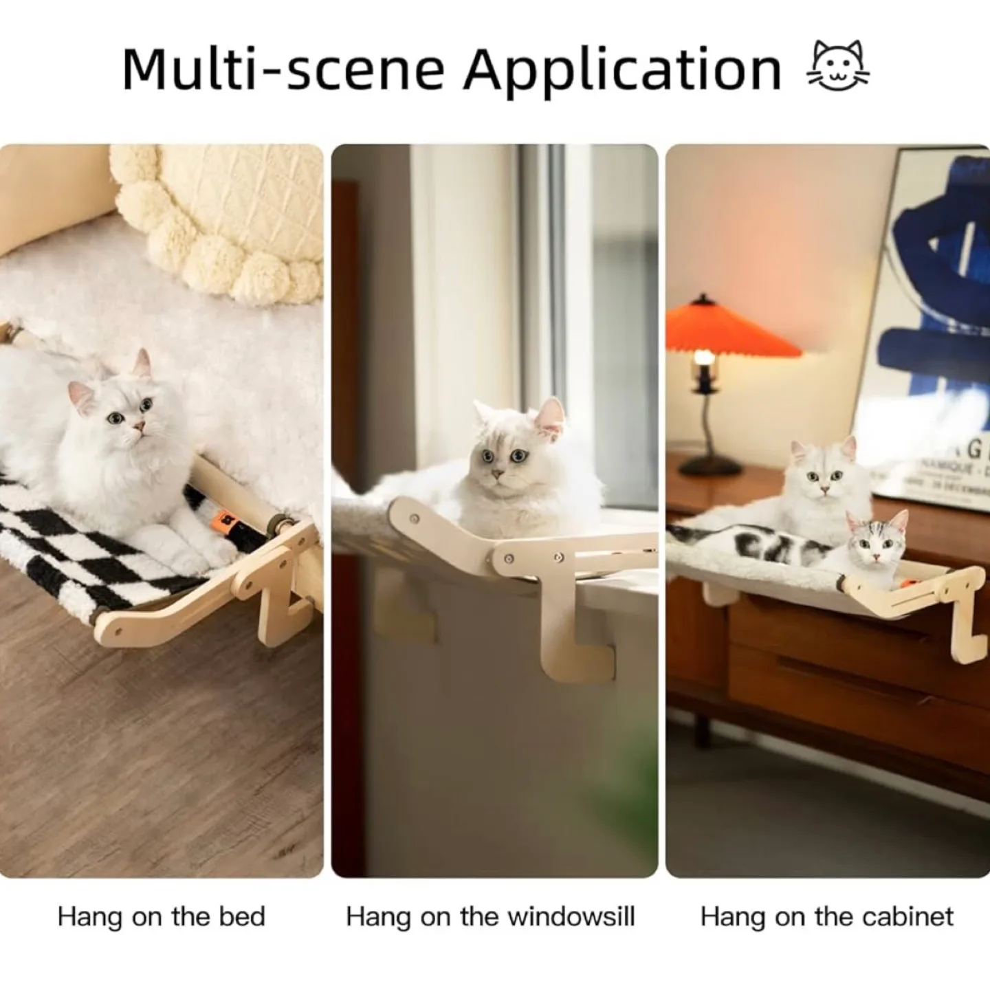 Sturdy Cat Window Perch Hammock - Reversible Mat image indicator(3)