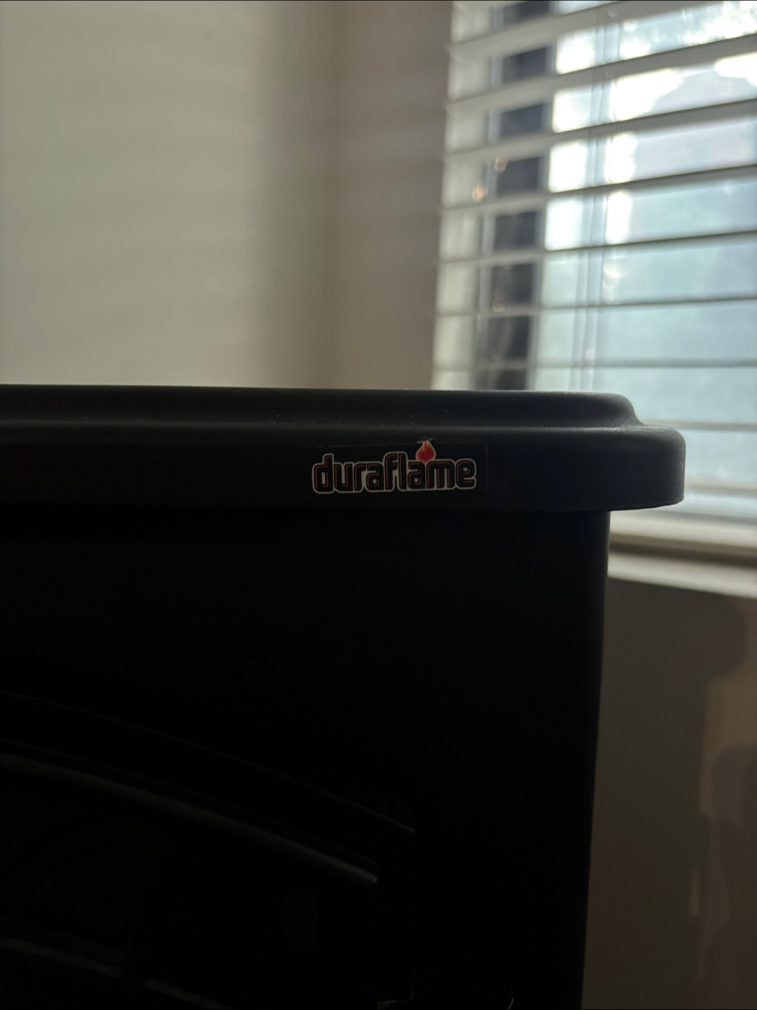 Duraflame Black Metal Electric Fireplace with Thermostat - photo 5