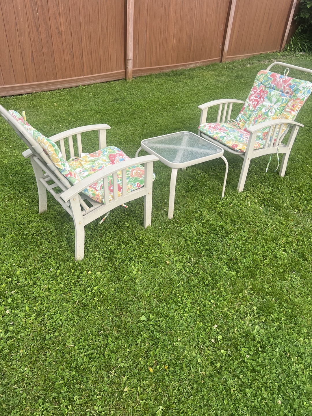 Patio Set with Cushions and Table