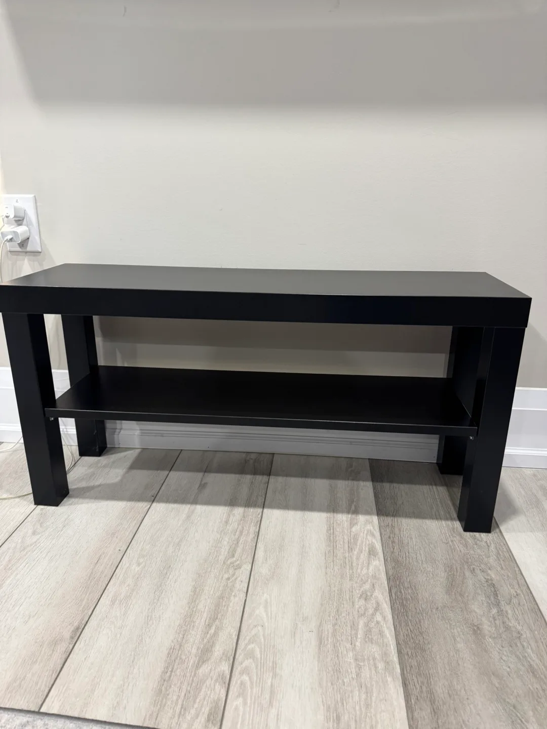 Black TV Bench with Shelf thumbnail