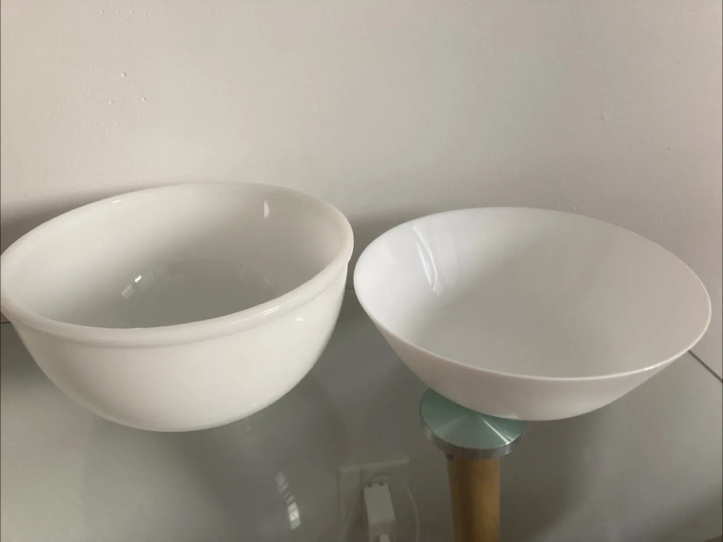 White Glass Bowls Set thumbnail