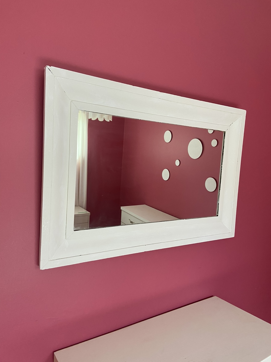 White Framed Mirror