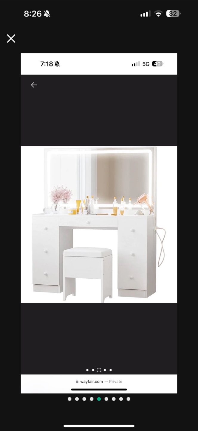 Vanity Set with LED Mirror - photo 5