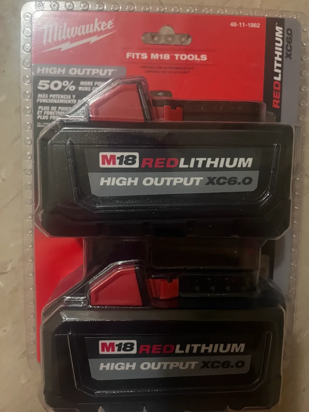 Milwaukee M18 RedLithium High Output XC6.0 Battery Pack