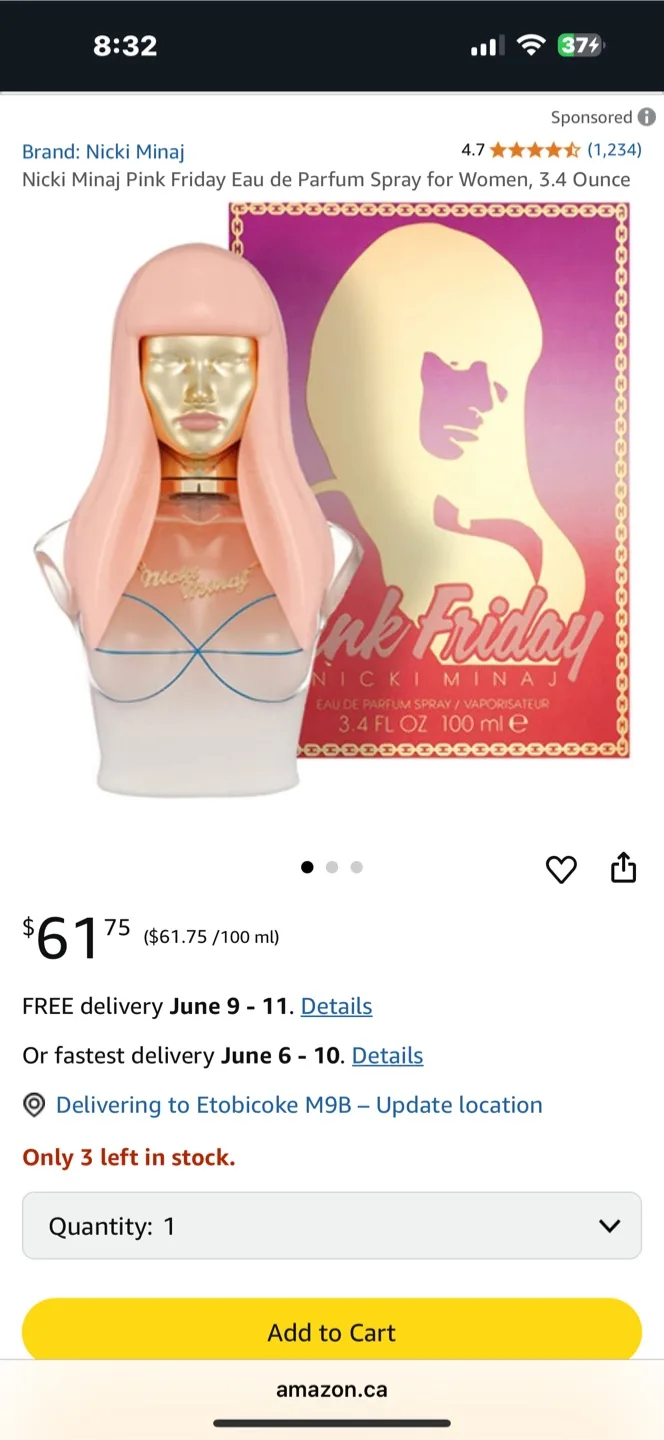 New Sealed Box Of Nicki Minaj Perfume 50mL image indicator(5)