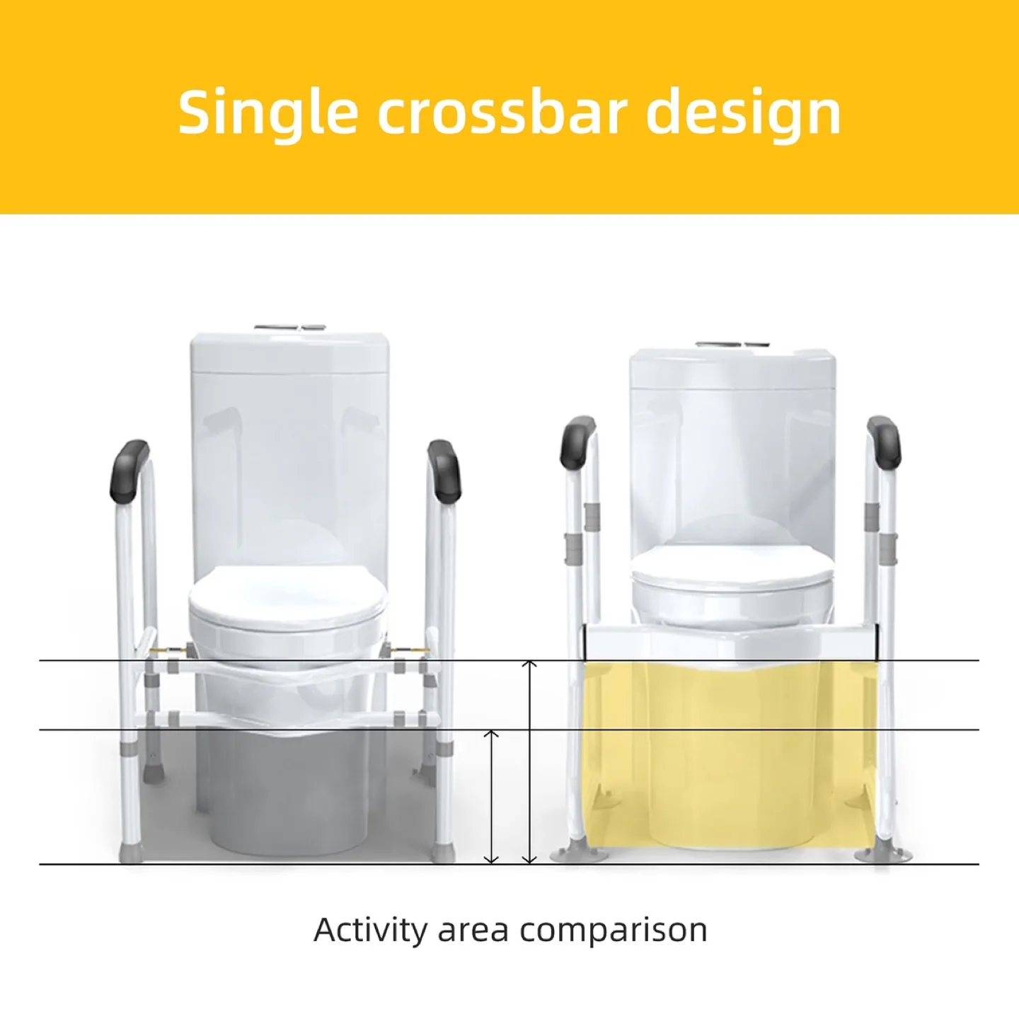 New Toilet Safety Frame  Bathroom Handrails Assist image indicator(2)