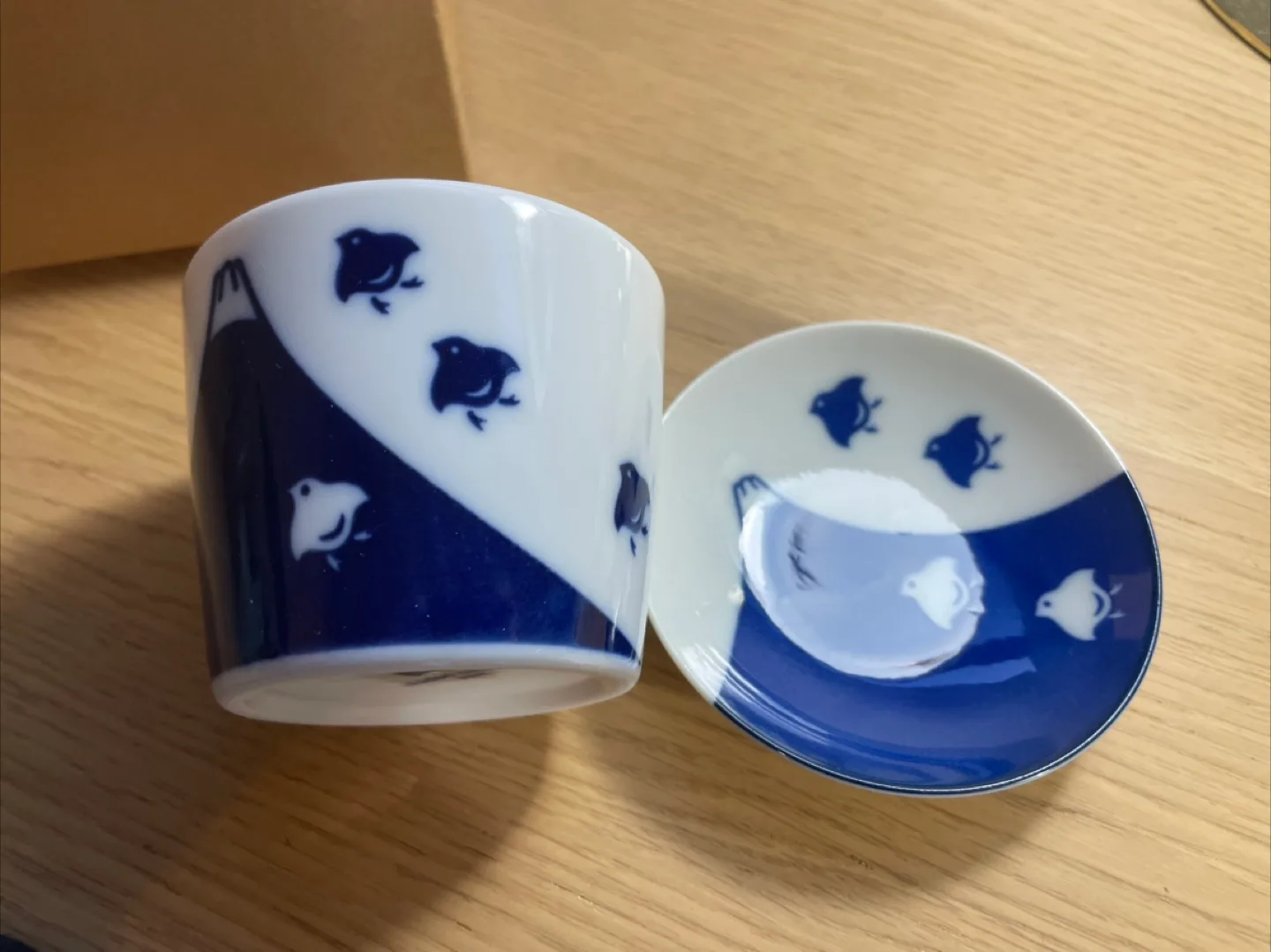 Chidori Zukushi Ceramic Cup and Saucer Set image indicator(2)