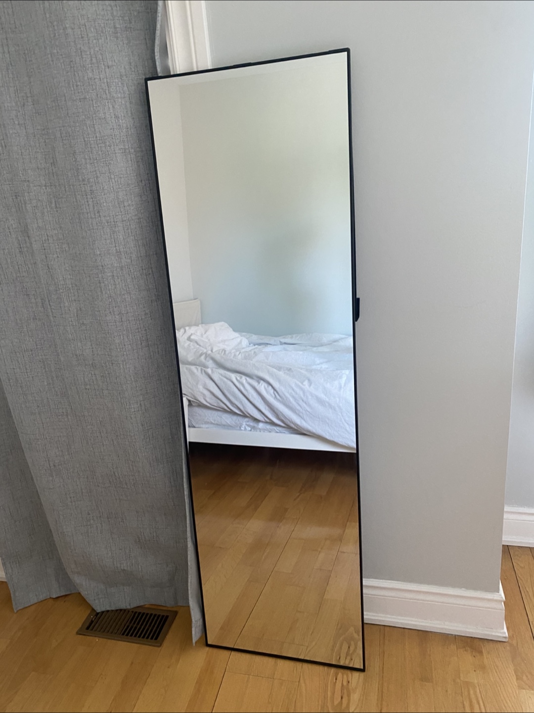Full-Length Mirror with Black Frame