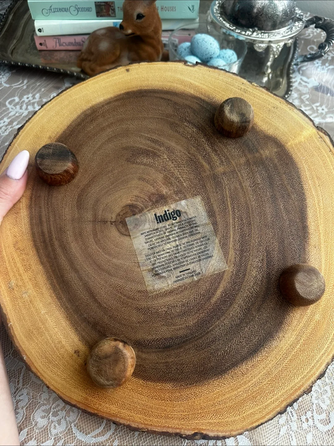 Wooden slab serving tray image indicator(3)