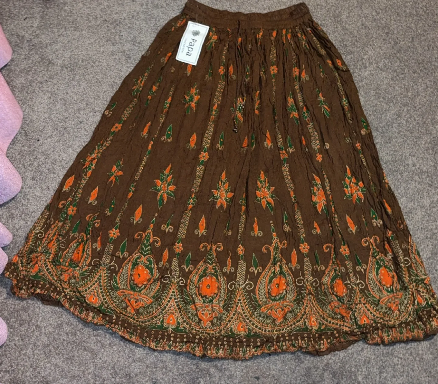 Papa Brown Floral Skirt thumbnail