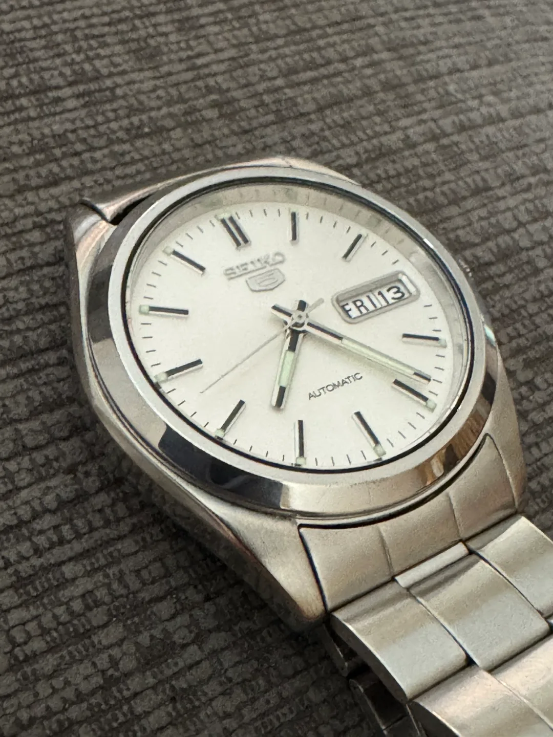 Seiko 5 Silver Automatic Watch SNX111 37mm 7S26-0440 image indicator(4)