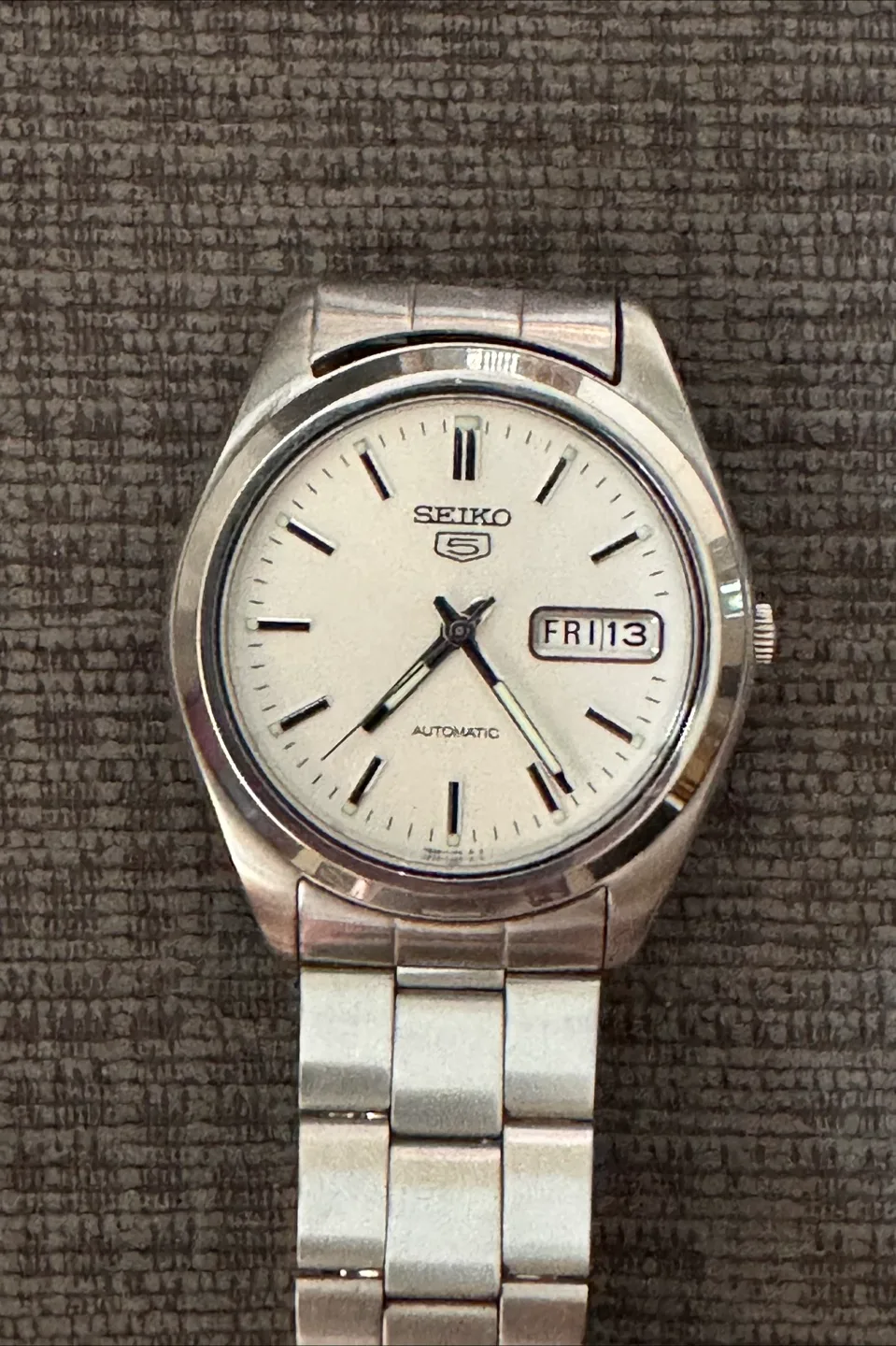 Seiko 5 Silver Automatic Watch SNX111 37mm 7S26-0440 image indicator(2)