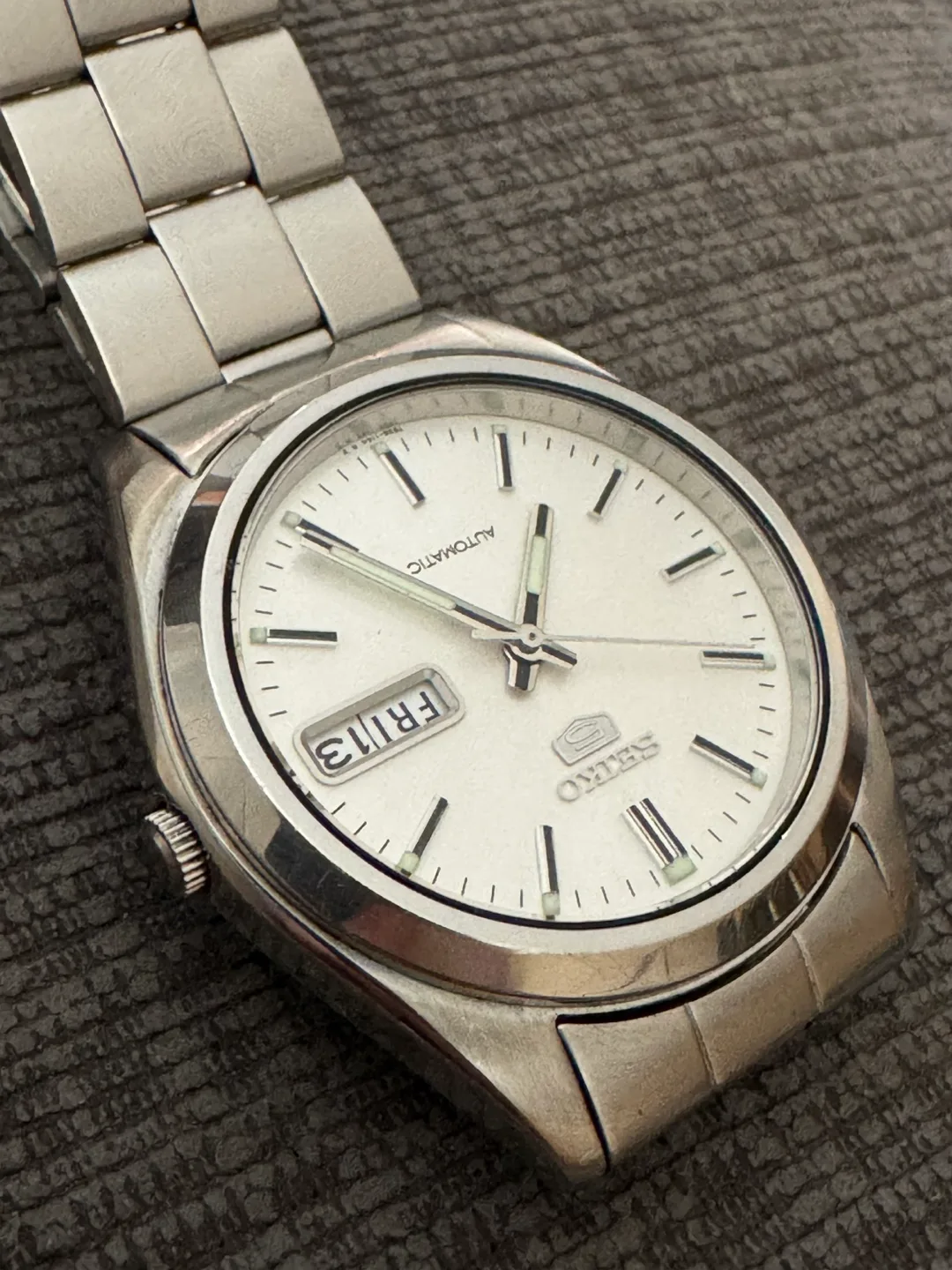 Seiko 5 Silver Automatic Watch SNX111 37mm 7S26-0440 image indicator(5)