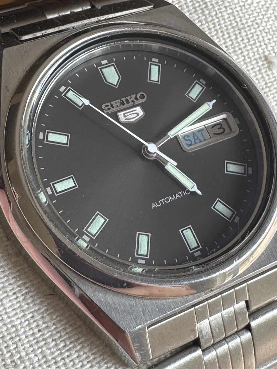 Seiko 5 Vintage Automatic Watch Grey 37mm 7009-876A