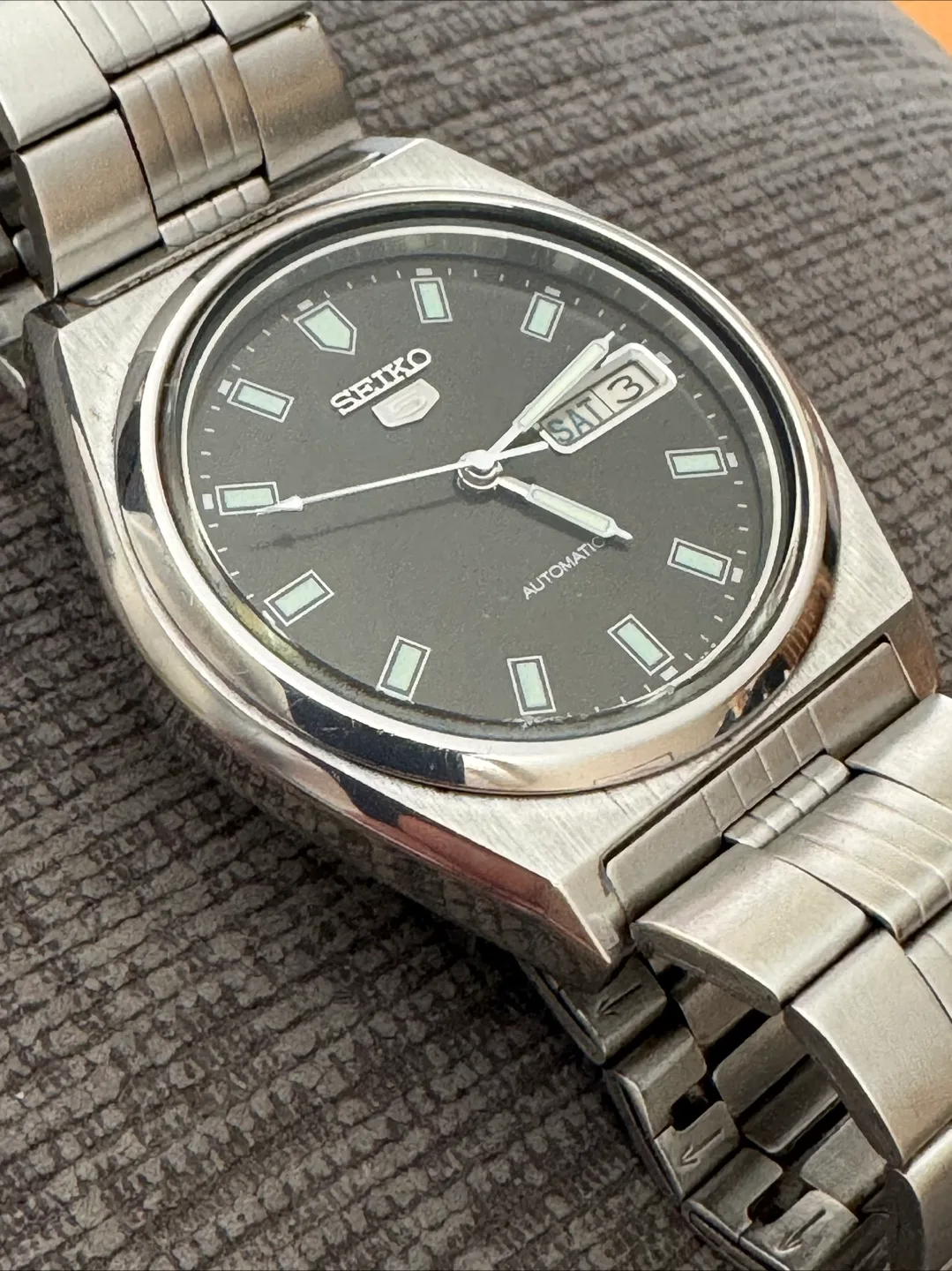 Seiko 5 Vintage Automatic Watch Grey 37mm 7009-876A image indicator(4)