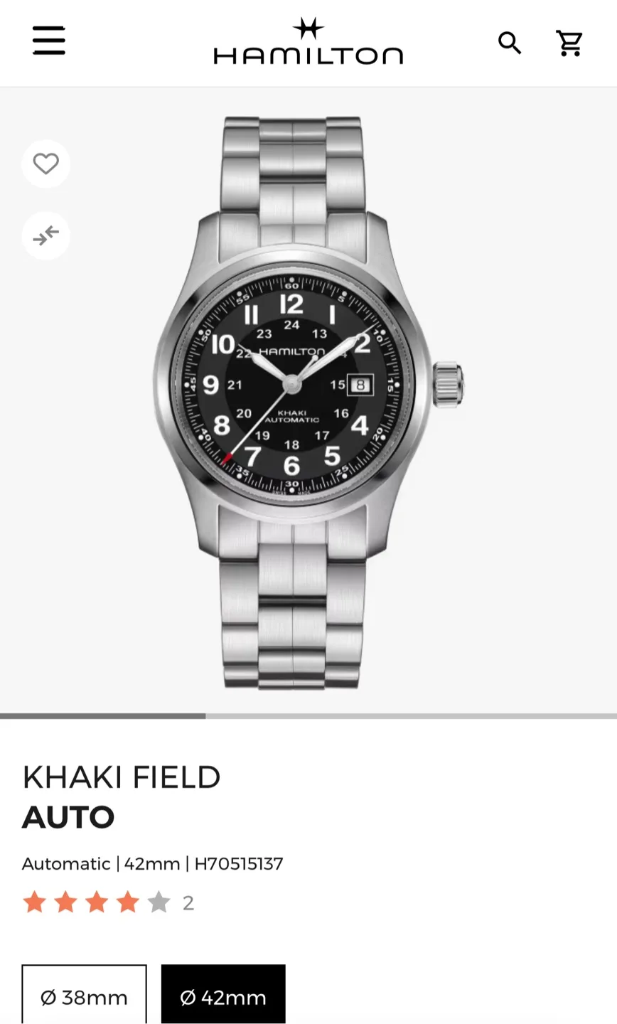 Hamilton Khaki Field Automatic 42mm Watch H70515137 image indicator(6)