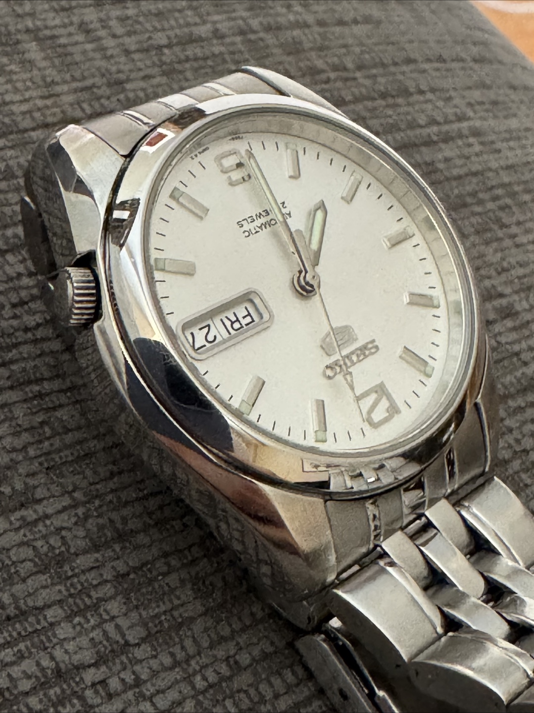 Seiko 5 SNK385 37mm Automatic Watch Silver 7S26-01V0 - photo 5