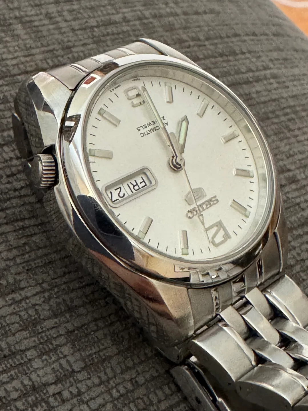Seiko 5 SNK385 37mm Automatic Watch Silver 7S26-01V0 image indicator(5)