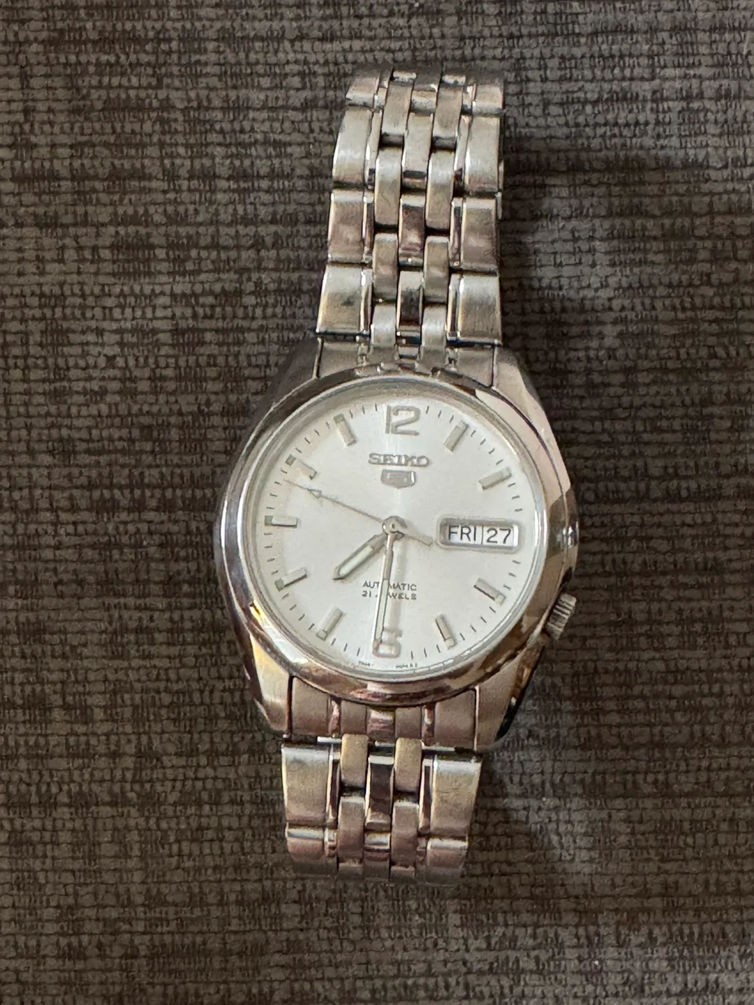 Seiko 5 SNK385 37mm Automatic Watch Silver 7S26-01V0 image indicator(2)